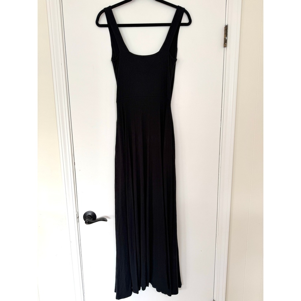 Boden Annecy Black Sleeveless Faux Wrap Maxi Dress V-Neck Pockets Size 6 - Picture 7 of 11